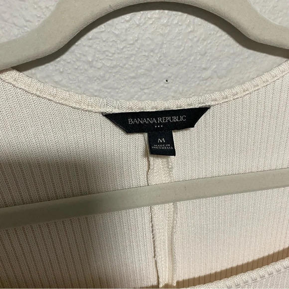 Banana Republic Off White Ribbed Square Neck Sweater - Picture 2 of 8